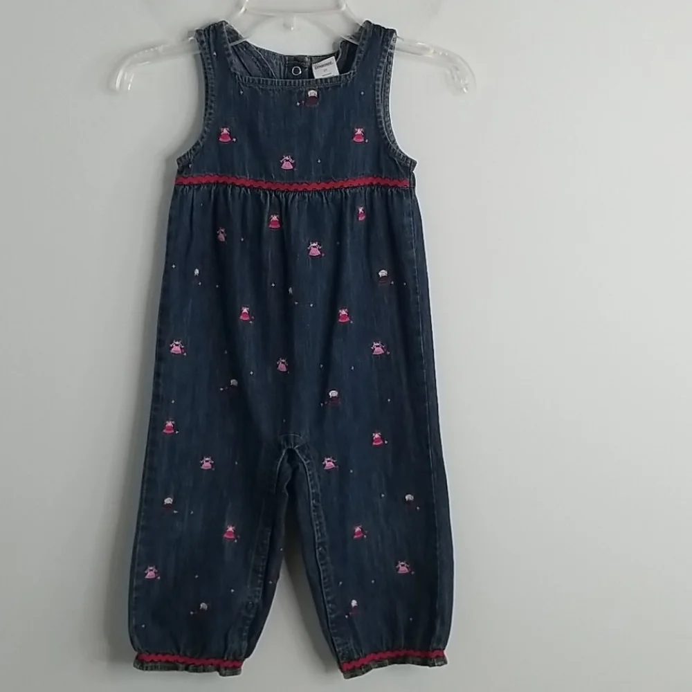 2T Vintage GYMBOREE 2006 Embroidered Dolls Jumper